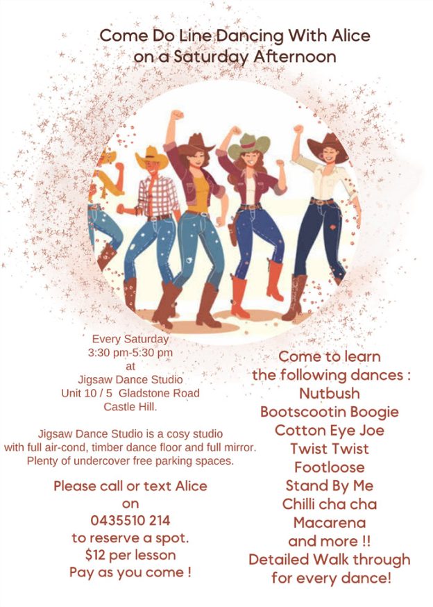 line dancing in castle hill